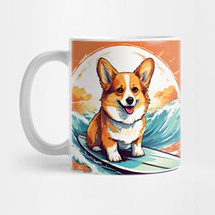 Corgi surfer Mug